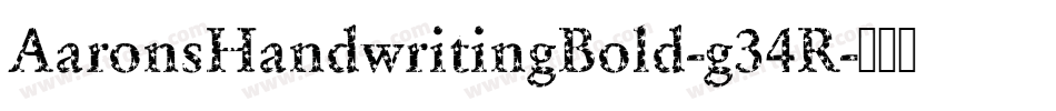 AaronsHandwritingBold-g34R字体转换