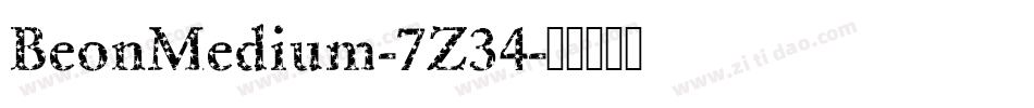 BeonMedium-7Z34字体转换