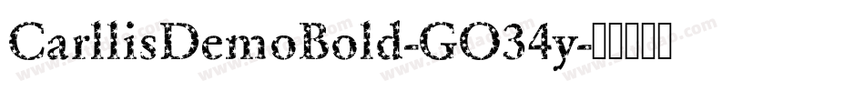 CarllisDemoBold-GO34y字体转换