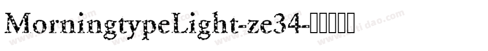 MorningtypeLight-ze34字体转换