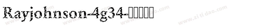 Rayjohnson-4g34字体转换