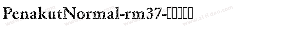 PenakutNormal-rm37字体转换