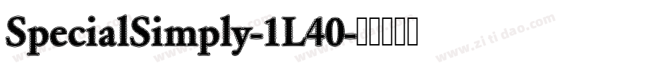 SpecialSimply-1L40字体转换
