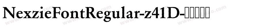 NexzieFontRegular-z41D字体转换