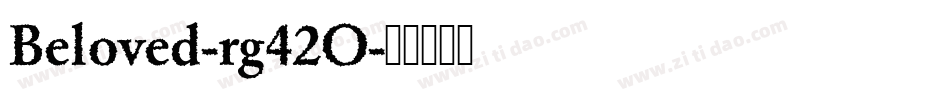 Beloved-rg42O字体转换