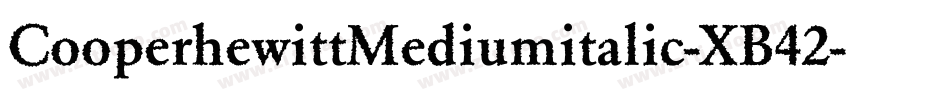 CooperhewittMediumitalic-XB42字体转换