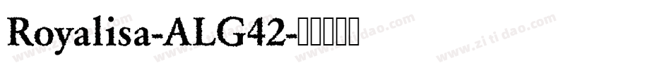 Royalisa-ALG42字体转换
