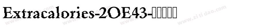 Extracalories-2OE43字体转换