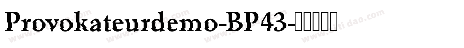Provokateurdemo-BP43字体转换