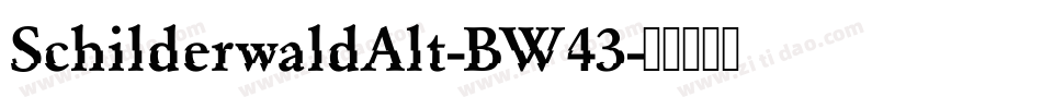 SchilderwaldAlt-BW43字体转换