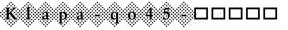 Klapa-qo45字体转换