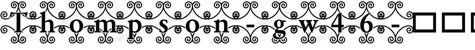 Thompson-gw46字体转换