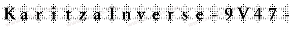 KaritzaInverse-9V47字体转换