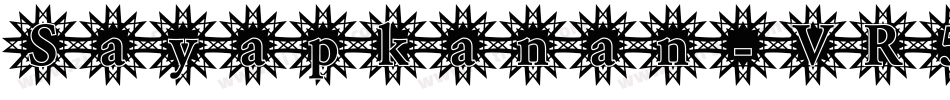 Sayapkanan-VR50字体转换