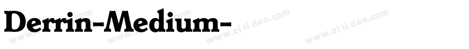 Derrin-Medium字体转换