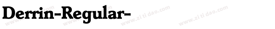 Derrin-Regular字体转换