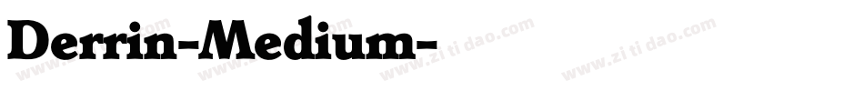 Derrin-Medium字体转换