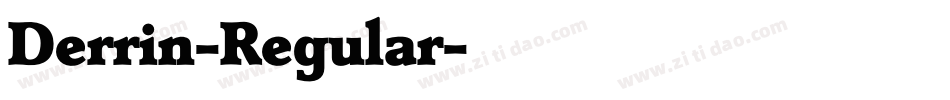 Derrin-Regular字体转换