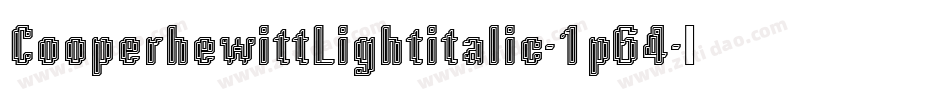 CooperhewittLightitalic-1p64字体转换
