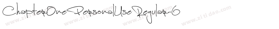 ChapterOnePersonalUseRegular-GDGP字体转换