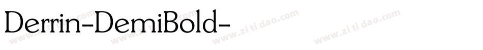 Derrin-DemiBold字体转换