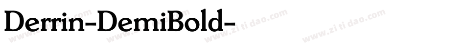 Derrin-DemiBold字体转换