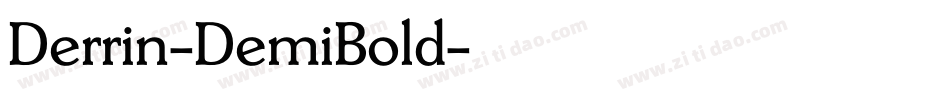 Derrin-DemiBold字体转换