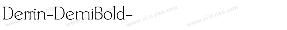 Derrin-DemiBold字体转换