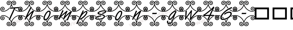 Thompson-gw46字体转换