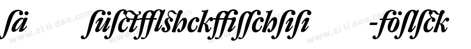 DTLFleischmannST-BoldItalic字体转换