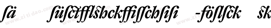 DTLFleischmannT-BoldItalic字体转换
