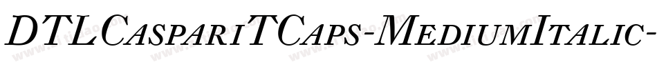 DTLCaspariTCaps-MediumItalic字体转换