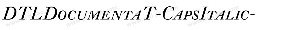 DTLDocumentaT-CapsItalic字体转换