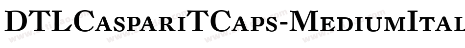 DTLCaspariTCaps-MediumItalic字体转换