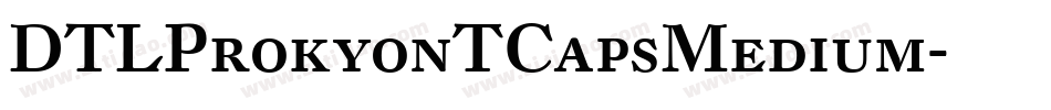 DTLProkyonTCapsMedium字体转换