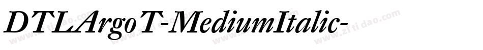 DTLArgoT-MediumItalic字体转换