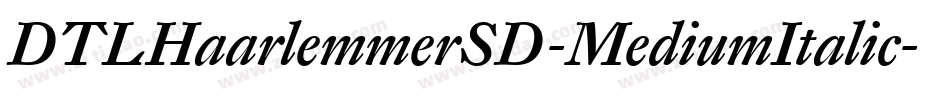 DTLHaarlemmerSD-MediumItalic字体转换