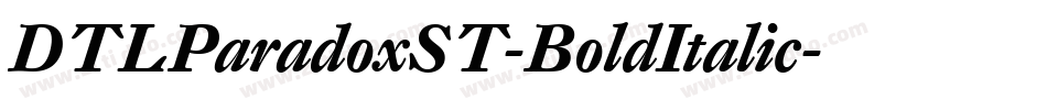 DTLParadoxST-BoldItalic字体转换