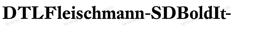 DTLFleischmann-SDBoldIt字体转换