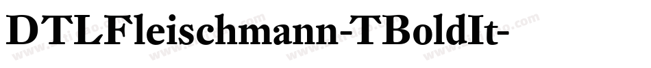 DTLFleischmann-TBoldIt字体转换
