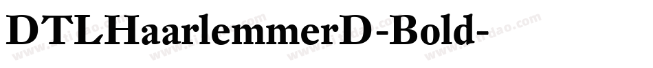 DTLHaarlemmerD-Bold字体转换