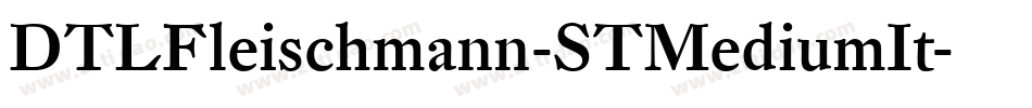 DTLFleischmann-STMediumIt字体转换
