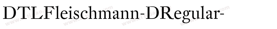DTLFleischmann-DRegular字体转换