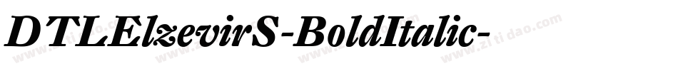 DTLElzevirS-BoldItalic字体转换