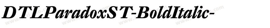 DTLParadoxST-BoldItalic字体转换