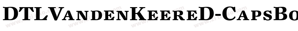DTLVandenKeereD-CapsBold字体转换