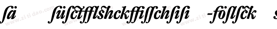 DTLFleischmannT-BoldItalic字体转换