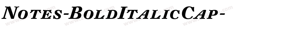 Notes-BoldItalicCap字体转换
