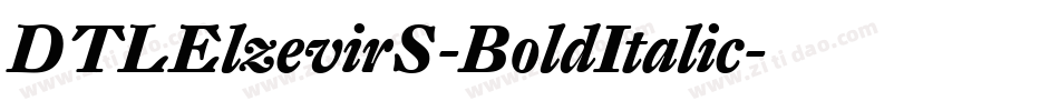 DTLElzevirS-BoldItalic字体转换