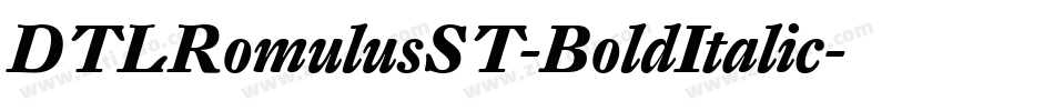 DTLRomulusST-BoldItalic字体转换